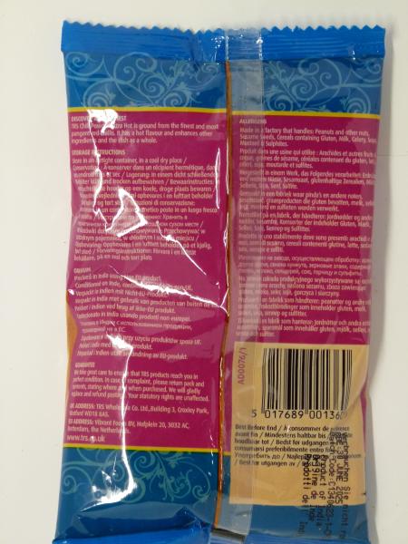 TRS Chilipulver extrascharf, Nettogewicht 100g